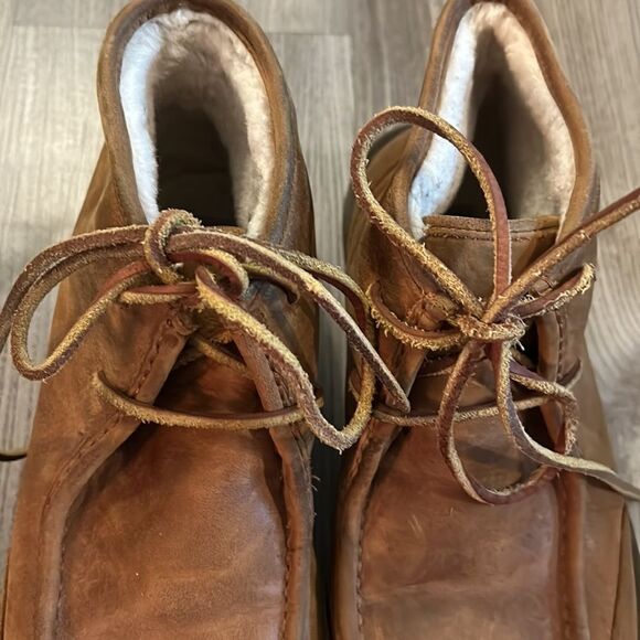 MENS UGG BOSLEY CHESTNUT SHEARLING LINED WATERPROOF WINTER BOOT EUC SIZE 10 - Picture 4 of 10